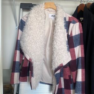 Women’s short length plaid jacket